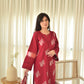 Maroon Mehr Set (3 pc)