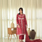 Maroon Ruya Set (3 pc)